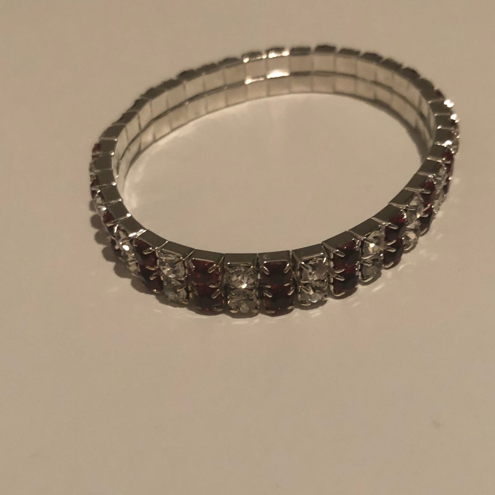 Crystal Rhinestone Stretch Bracelet - Picture 6 of 7